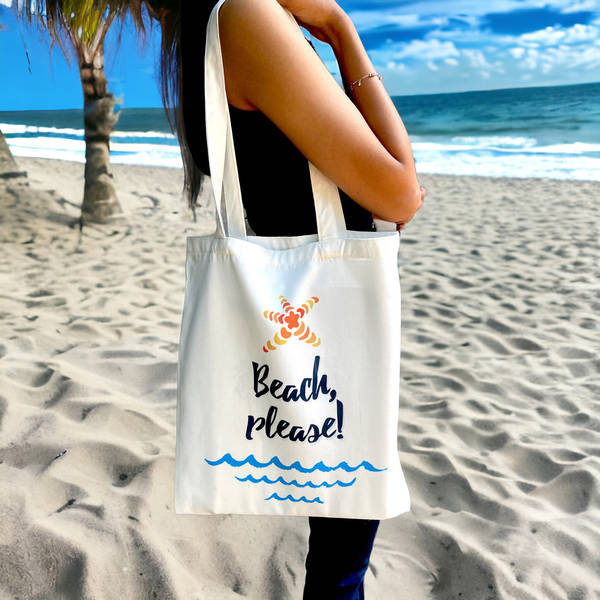 Tote Bag - Beach Please - Assorted - Single Piece