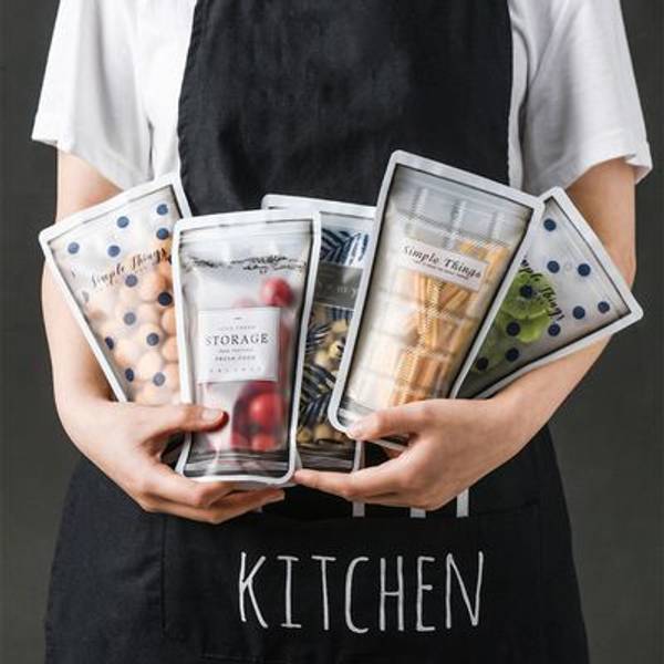 Travel Reusable Food Storage Bag - Assorted - Set Of 4