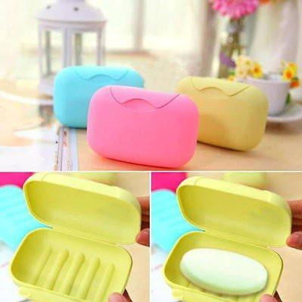 Travel Soap Case - Big Size - Set Of 2 - Assorted Colors