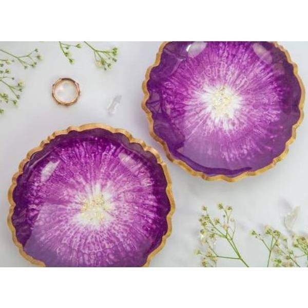 Trinket Bowl - Plum - Set Of 2