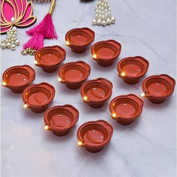 Water Sensor Diya - Set Of 12