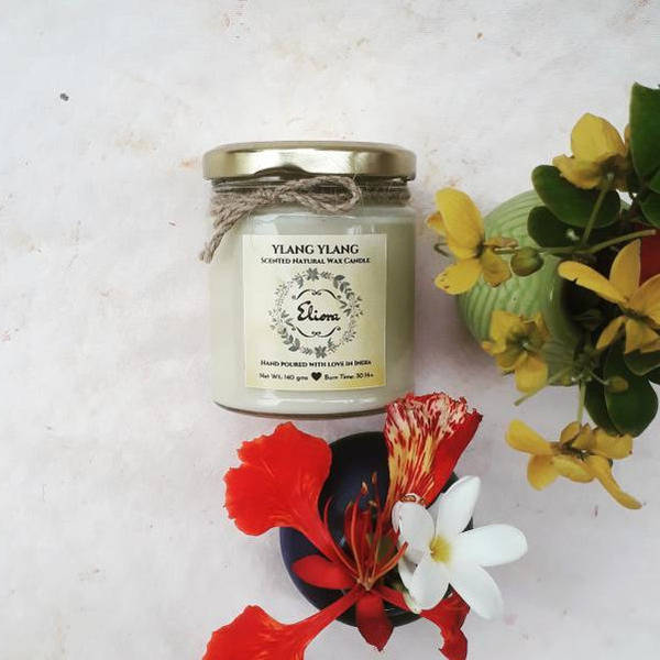Ylang Ylang Scented Natural Wax Candle