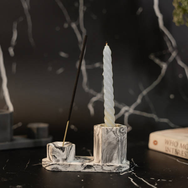 ZenStone Candle And Incense Stick Holder - Single Piece